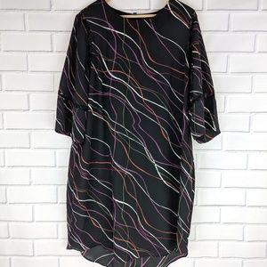 APT 9 Squiggles Lined Dress Lace Detail XL